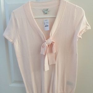 NWT J. Crew Factory Tie-Neck Sweater Tee